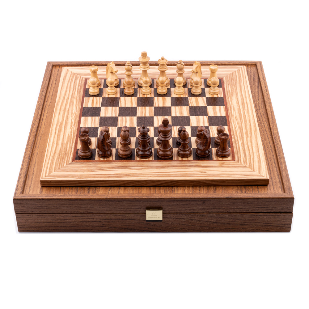 SW4234H Olive Burl Chessboard 34x34սմ- Շախմատ
