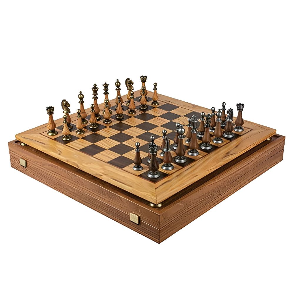 SW60E50H Wooden/Metal Chess – Շախմատ